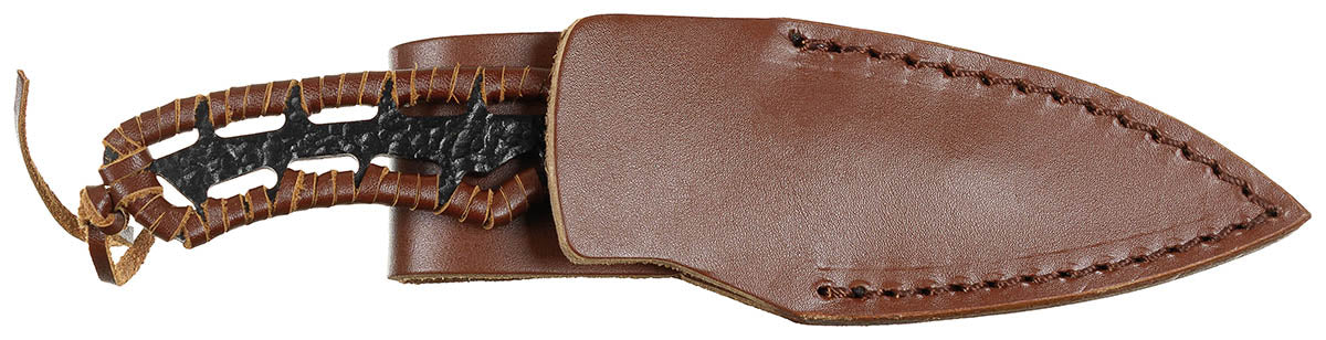 Couteau à lame fixe Büffel II Fox Outdoor lame 7,5 cm manche cuir et gaine cuir