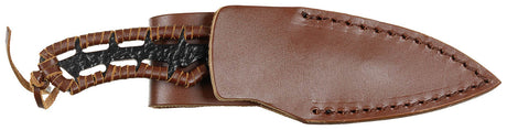 Couteau à lame fixe Büffel II Fox Outdoor lame 7,5 cm manche cuir et gaine cuir