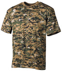 T-shirt US manches courtes MFH 170 g/m² coton à impression réactive col renforcé