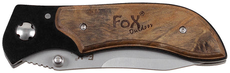 Couteau pliant Fox Outdoor plaquettes en bois précieux lame 8,5 cm Liner Lock