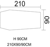 Tente tunnel MFH Schwarzenberg 1 place arceaux fibre de verre 6 mm 210 x 90 cm