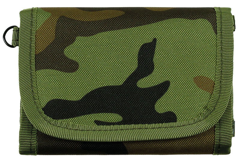 Portefeuille MFH 12 x 9,5 cm à fenêtre porte-carte, 9 rangements et anneau en D