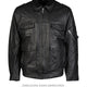 Blouson en cuir de l'armée polonaise pour homme, surplus militaire d'occasion