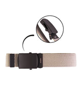 Ceinture type US Mil-Tec en coton-polyester de 130 cm à boucle métallique mate