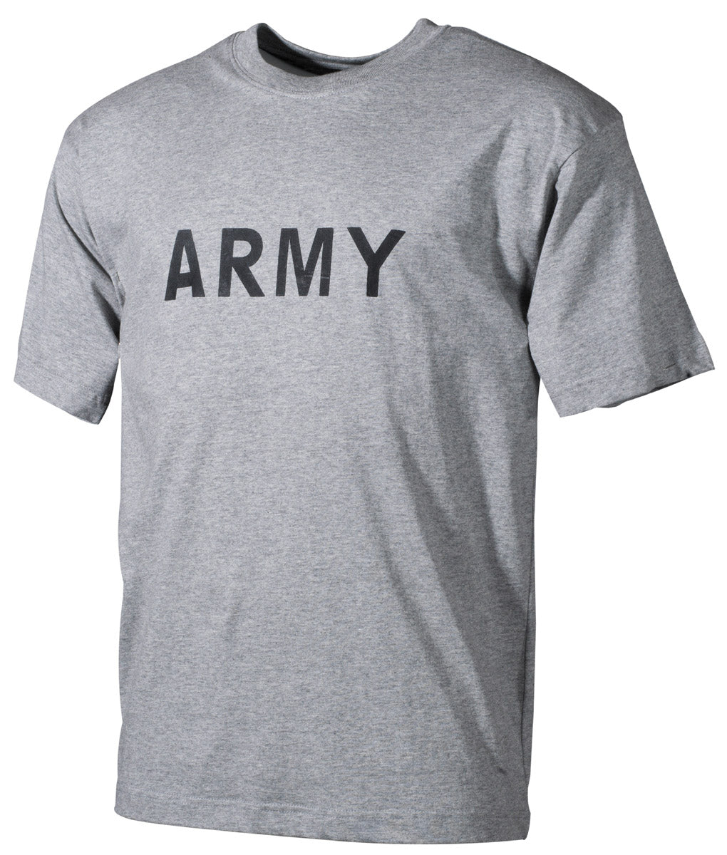 T-shirt imprimé Army MFH en coton 170 g/m² col rond renforcé jersey simple