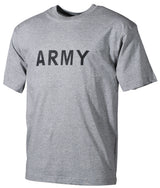 T-shirt imprimé Army MFH en coton 170 g/m² col rond renforcé jersey simple