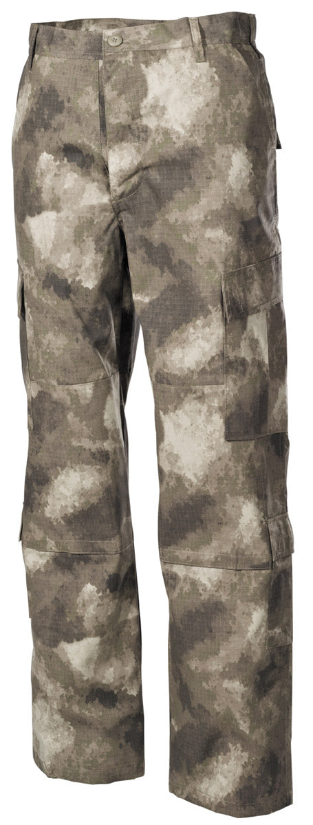 Pantalon de combat US ACU MFH Rip Stop 100 % coton huit poches logements genouillères