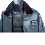 Blouson pilote cuir de vachette pleine fleur doublure et col amovibles