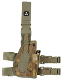 Holster de cuisse MFH pour droitier à deux sangles et porte-chargeur latéral
