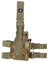 Holster de cuisse MFH pour droitier à deux sangles et porte-chargeur latéral