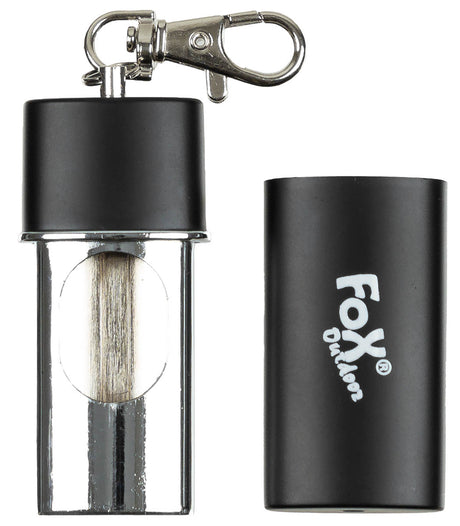 Cendrier de poche Fox Outdoor Travel en deux parties 8 x 3 cm 40 g à mousqueton