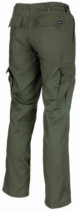 Pantalon de combat US BDU MFH à glissière polycoton 65/35 six poches passants 5,5 cm