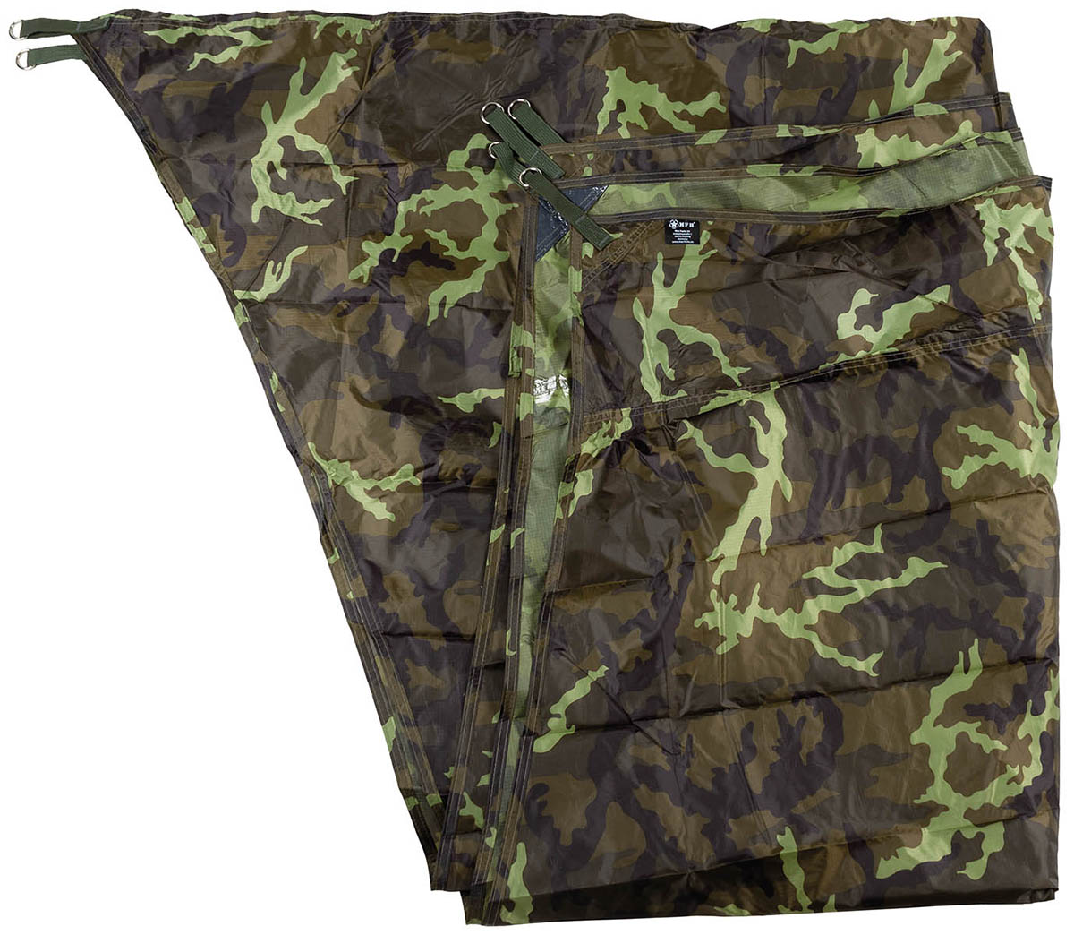 Bâche MFH Hexagon-Tarp 340 x 310 cm colonne d'eau 3000 mm avec 8 piquets