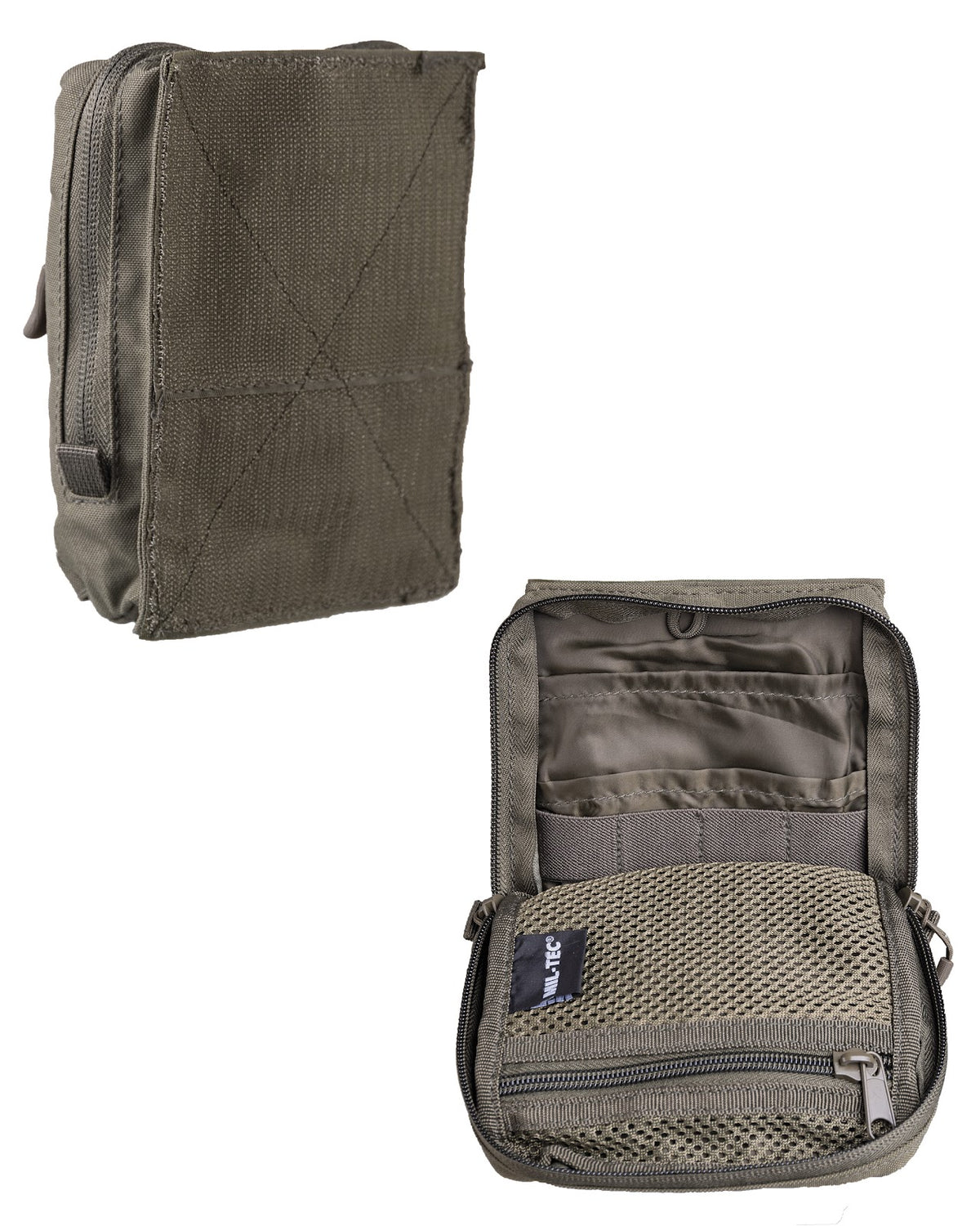Pochette multi-usages Mil-Tec 15 x 5,5 x 17,5 cm à dos auto-agrippant intégral