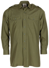 Chemise de service britannique à manches longues, surplus d'occasion, lot de 10