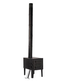 Poêle de tente Mil-Tec en acier au carbone porte en fonte avec conduit de 196 cm