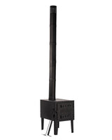 Poêle de tente Mil-Tec en acier au carbone porte en fonte avec conduit de 196 cm