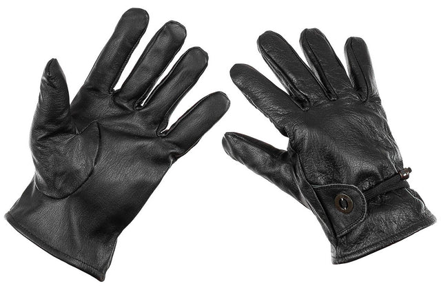 Gants en cuir Western MFH entièrement doublés à cordon de serrage au poignet