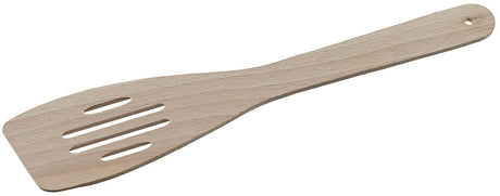 Spatule de cuisine ajourée Fox Outdoor en bois de hêtre 28 cm fabriquée dans l'UE