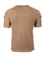 T-shirt tropical type Bundeswehr Mil-Tec en polycoton à séchage rapide avec insignes