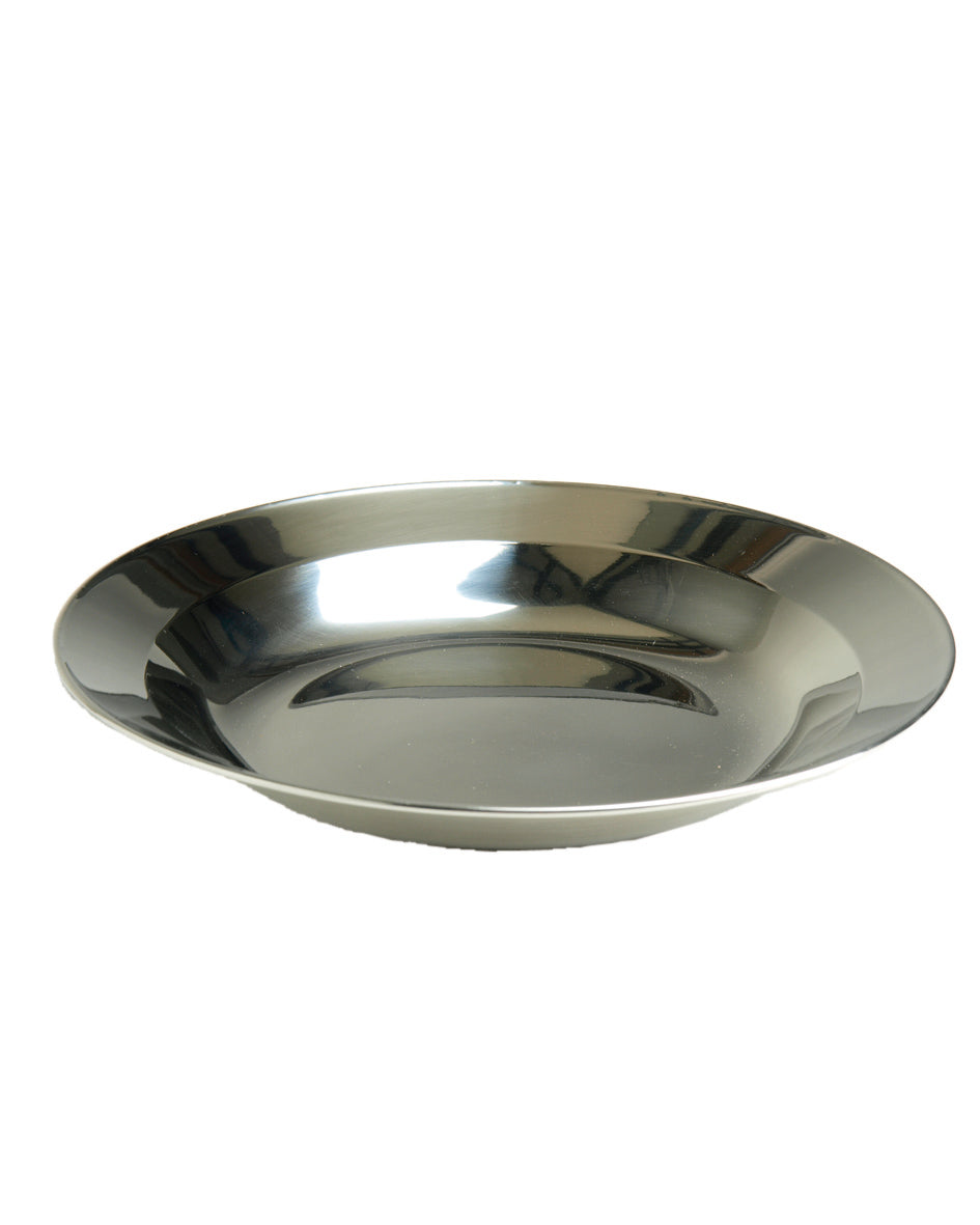 Assiette creuse Mil-Tec en acier inoxydable 22 cm de diamètre 110 g pour popote de campagne