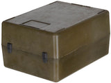 Caisse de transport belge en plastique, surplus d'occasion pour le transport et le rangement