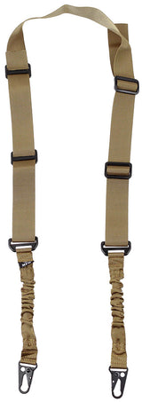 Bretelle de combat 2 points MFH élastique réglable de 65 à 210 cm avec mousquetons