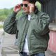 Blouson aviateur type CWU Mil-Tec en nylon matelasse 200 g/m2 poches auto-agrippantes