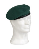 Béret commando type Bundeswehr Mil-Tec en laine mérinos bordure cuir de chèvre UPF 40