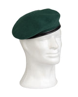 Béret commando type Bundeswehr Mil-Tec en laine mérinos bordure cuir de chèvre UPF 40