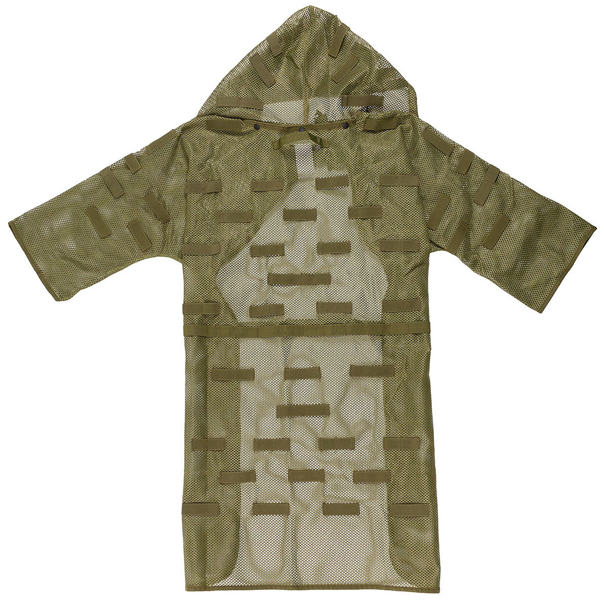 Manteau filet MFH à passants en nylon avec capuchon amovible et sac