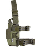 Holster de cuisse réglable Mil-Tec en nylon matelassé EVA avec sangles de sécurisation