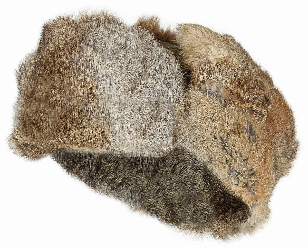 Chapka MFH à rabat frontal et fourrure véritable de lapin intérieur matelassé
