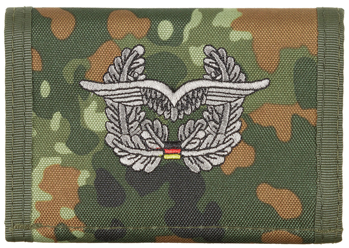 Portefeuille type BW MFH 14,5 x 10 cm avec deux pochettes porte-cartes et insigne