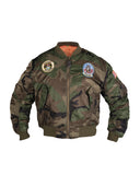 Blouson aviateur type MA1 Mil-Tec pour enfant garnissage polyester 160 g/m² avec écussons