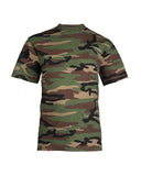 T-shirt enfant Mil-Tec en coton 140 à 145 g/m² manches courtes motif militaire