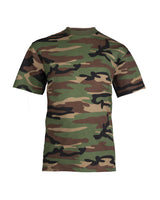 T-shirt enfant Mil-Tec en coton 140 à 145 g/m² manches courtes motif militaire