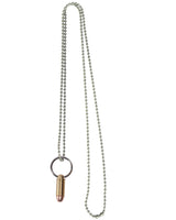Collier Mil-Tec à pendentif cartouche petit format 3 x 1 cm et chaîne de 60 cm