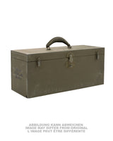 Caisse en acier type US modèle M6 20 x 23 x 56 cm datée 1944, pièce d'époque