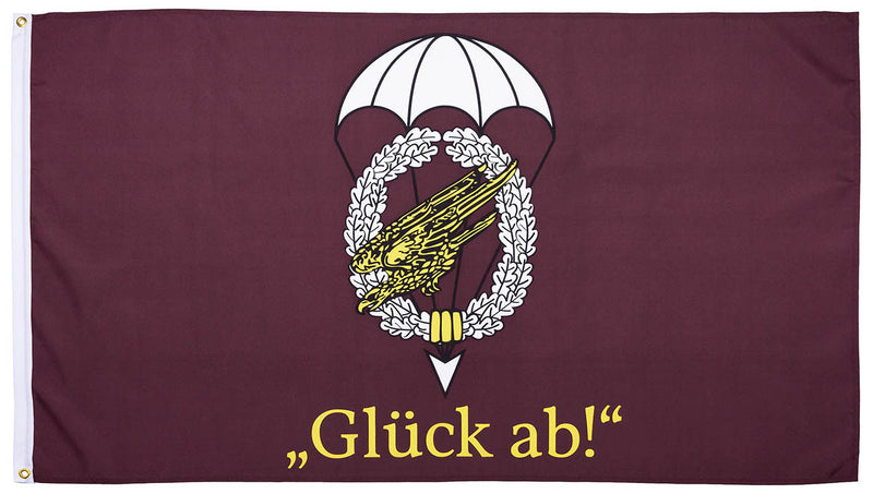 Drapeau d'unité parachutiste MFH en polyester 90 x 150 cm à œillets