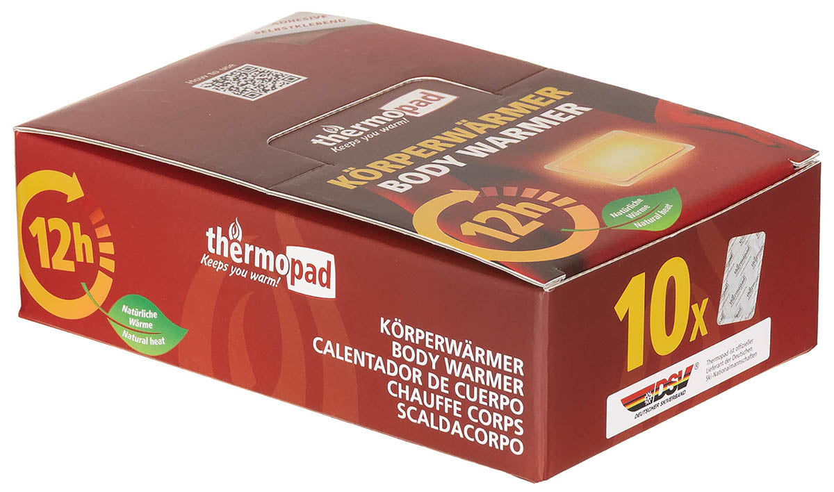 Chaufferette jetable MFH Thermopad pour le corps adhésive 12 h à 65 °C 10 x 9 cm