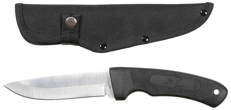 Couteau à lame fixe Fox Outdoor Hunter lame 11,6 cm manche caoutchouc étui nylon