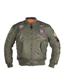 Blouson aviateur type MA1 Mil-Tec pour enfant garnissage polyester 160 g/m² avec écussons
