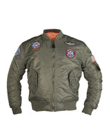 Blouson aviateur type MA1 Mil-Tec pour enfant garnissage polyester 160 g/m² avec écussons