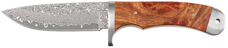 Couteau à lame fixe Fox Outdoor damas 71 couches lame 10,1 cm étui en cuir