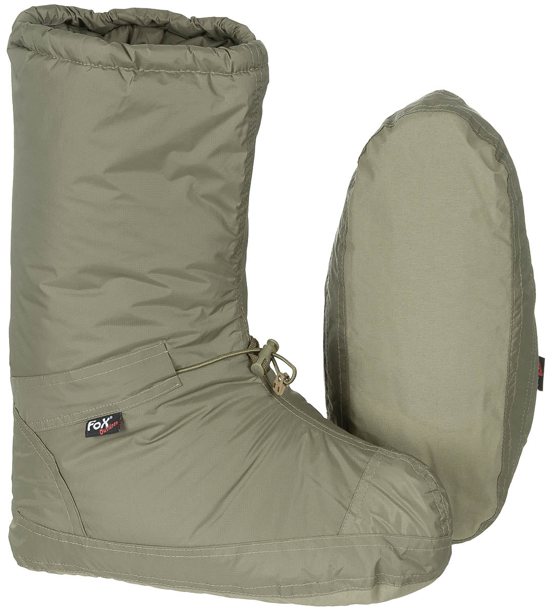 Chaussons de bivouac Fox Outdoor Polar coupe-vent 270 g avec sac de transport