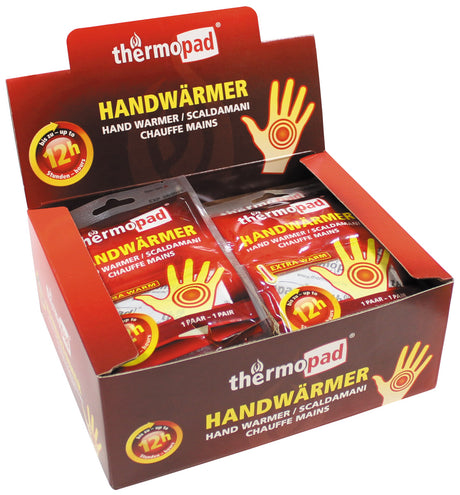 Chaufferette jetable MFH Thermopad pour les mains 12 h jusqu'à 68 °C 9 x 5,5 cm