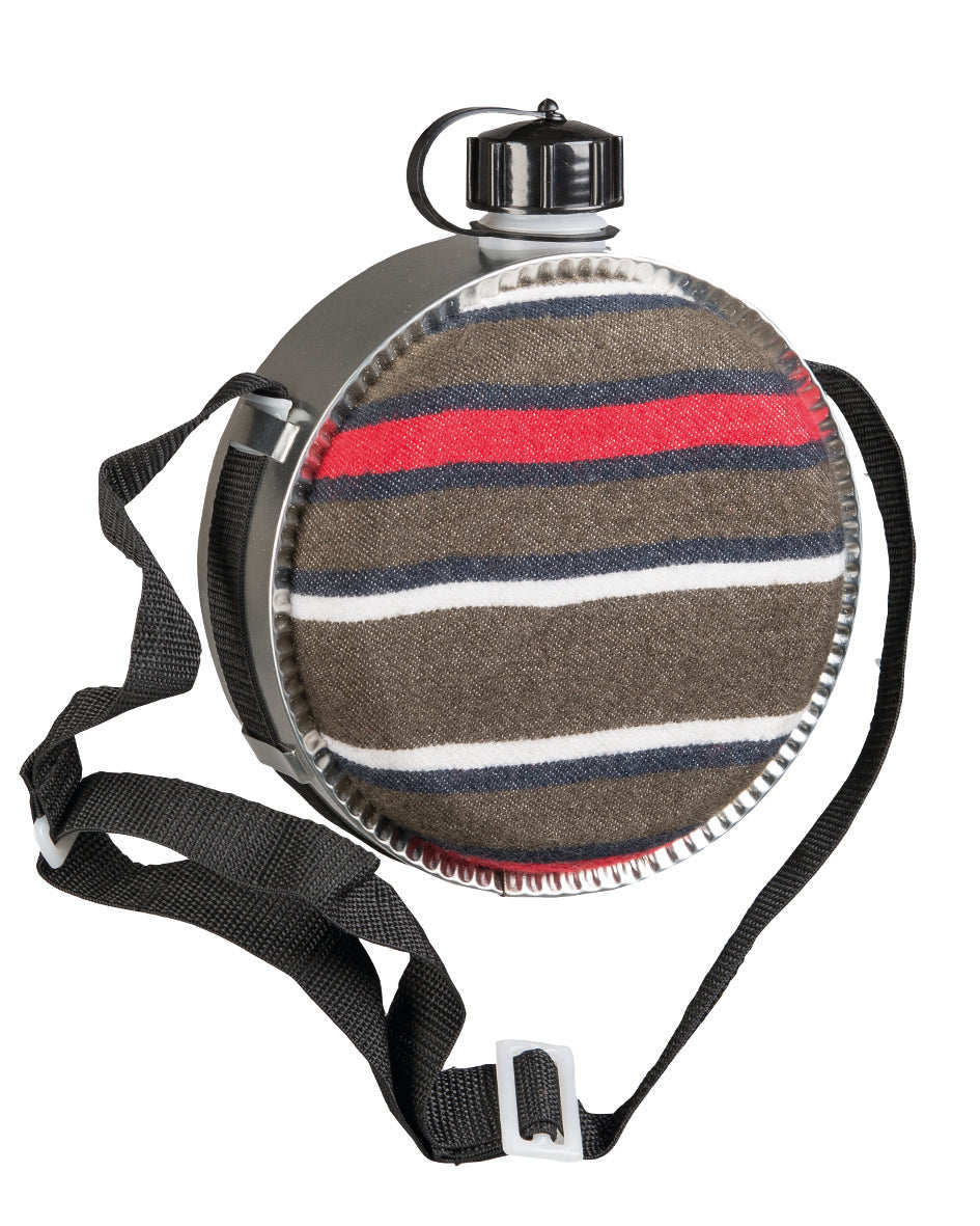 Gourde Mil-Tec type Western 1,9 L en polyéthylène avec housse feutre et bandoulière