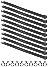 Menottes jetables MFH nylon 53,5 x 1,3 cm à anneau de traction lot de 10