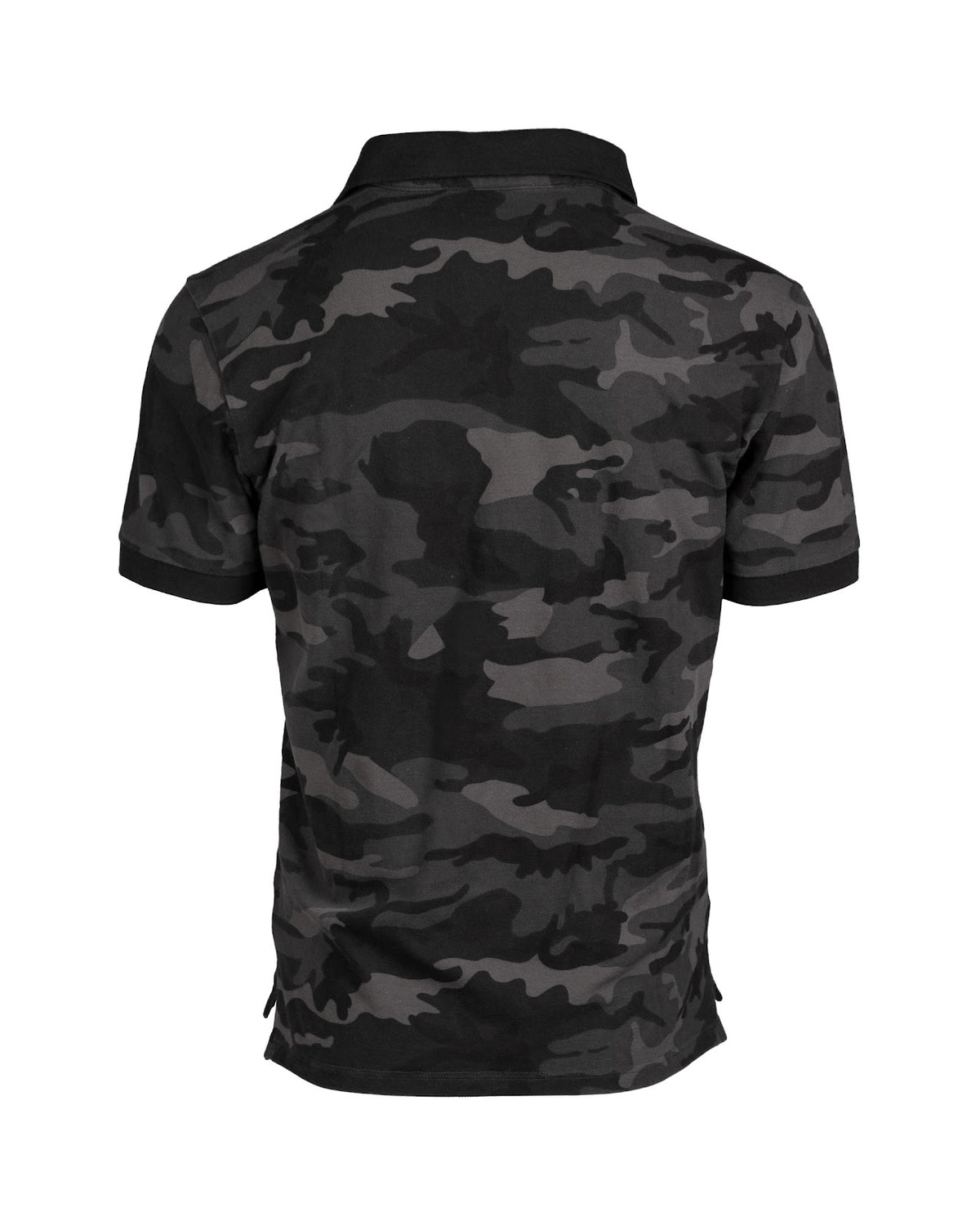 Polo tactique Mil-Tec en coton piqué prélavé à col boutonné et fentes latérales